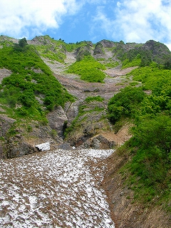 御神楽岳前ヶ岳南壁三本スラブ