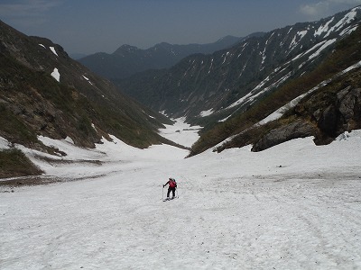 飯豊・門内沢左俣　山スキー