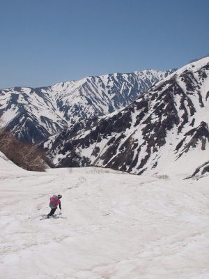 白馬鑓温泉　山スキー